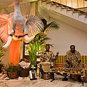 Unsere Kunden wurden mit afrikanischen Klängen empfangen.