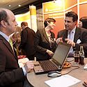 Am Stand wurde über die Vorzüge des internationalen Netzwerkes gesprochen
